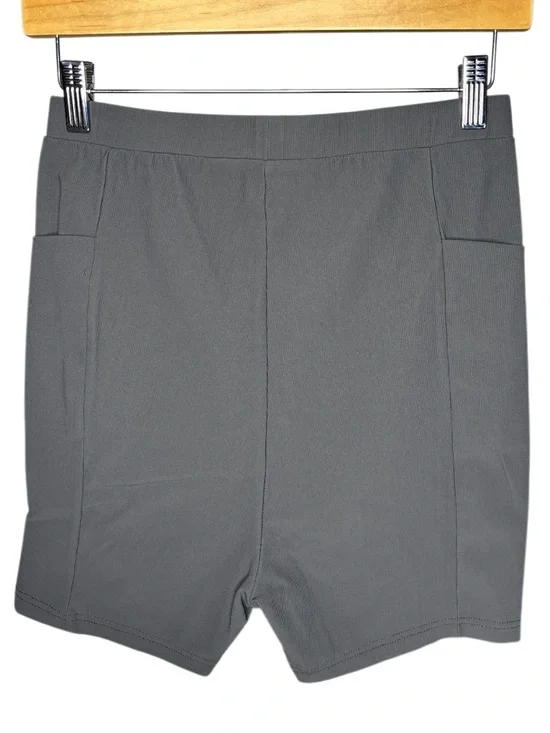 LÉGOE Heritage | Gray Ribbed Biker Shorts High Waisted Minimalist Size 1 (M 4–6) - Picture 6 of 6